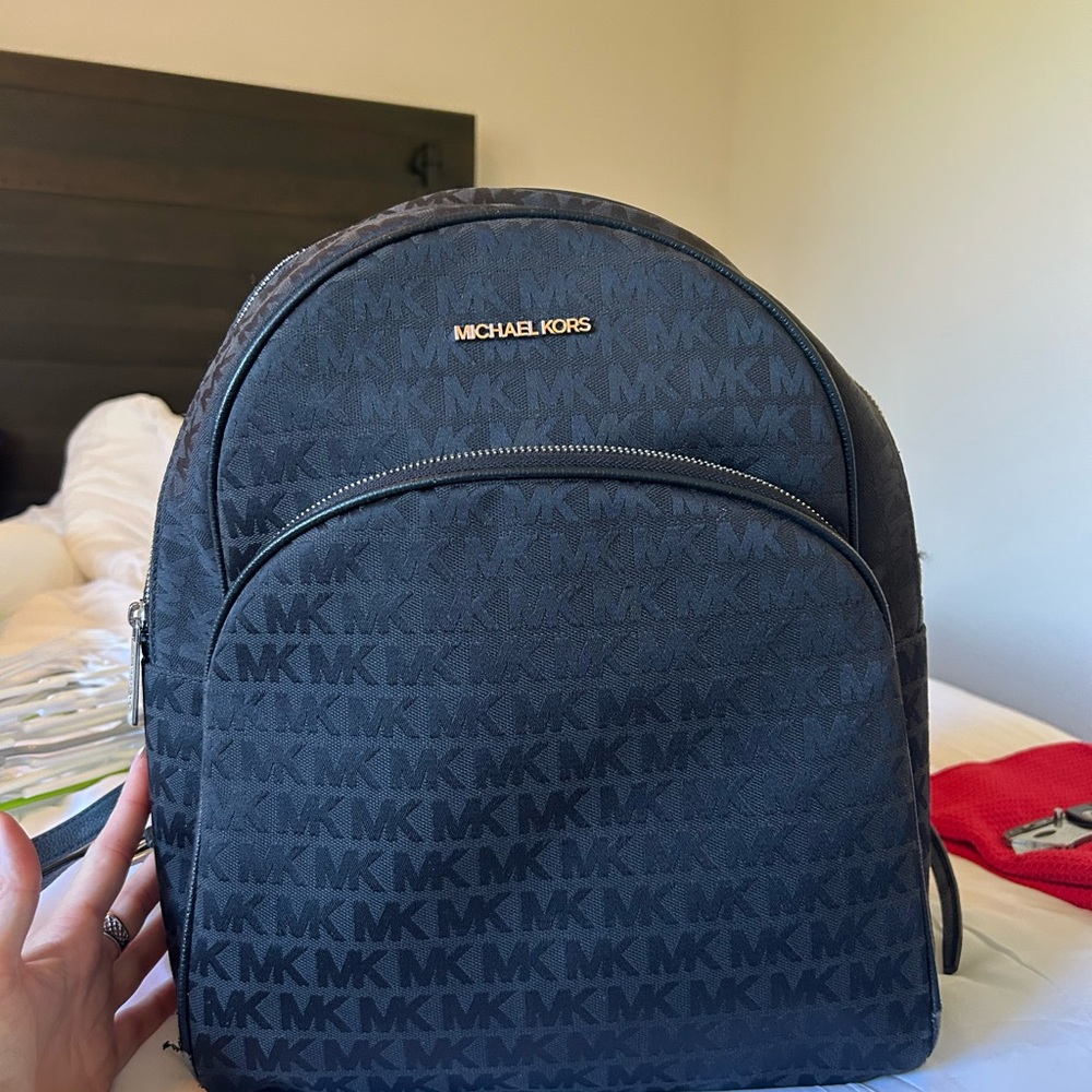 Michael Kors Black Monogram Backpack